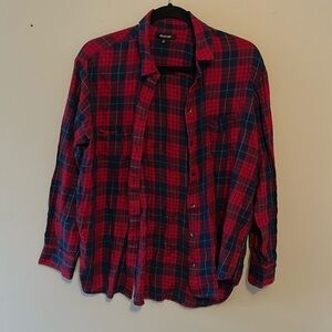 Madewell plaid flannel, size M